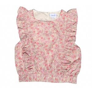 NEW PLEAT girls rowan top in sweet tart